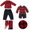 thumbnail image 2 of Trajes de muñeca Ropa De Muñeca De 18 Pulgadas Tela Escocesa Roja Para Disfraces De Verano Para Niños Regalos De Cumpleaños Tela Escocesa Roja Pequeña Pequeña tela escocesa roja Fanmusic Trajes de muñeca, 2 of 7