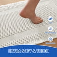 thumbnail image 4 of JIATER Waffle Bathroom Rugs 24x17,Soft Absorbent Bath Mat Non-Slip Backing Quick Dry Washroom Mats,Beige, 4 of 9