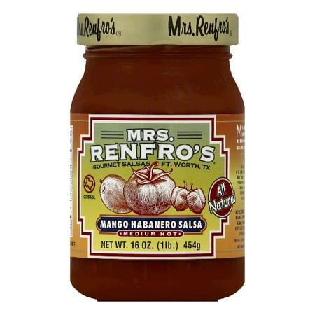 Mango Salsa Ingredients - Mrs Renfros Medium Hot Mango Habanero Salsa, 16 OZ (Pack of 6)