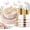 Pink 175PCS, variant on 350Piece Gold Dinnerware Set for 50 Guests - Gold Plastic Plates with Disposable Cutlery - 50Dinner Plates-50Dessert Plates-50Pre Rolled Napkins with Silverware for Wedding/Mother's Day