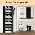 thumbnail image 6 of ZIVACATE 10 Tier Metal Shoes Rack, Stackable Shoes Shelf for 22–30 Pairs of Shoes and Boots, Organizer for Entryway, Black, 6 of 10