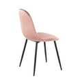 thumbnail image 4 of LumiSource Pebble Dining Chairs, Pink/Black, Set Of 2 Chairs, 4 of 8