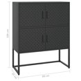 thumbnail image 4 of vidaXL Haut Buffet Noir 80x35x100 cm Acier, 4 of 5