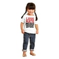 thumbnail image 4 of Less Hate More Dogs Peace Relaxed Pet Toddler Boy Girl T Shirt Infant Toddler Brisco Brands 12M, 4 of 6