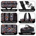 thumbnail image 3 of Teacher Tote Bag,Football Baseball Pattern Teacher Utility Tote Bag,Large Work Tote Bags for Women with Multiple Pockets,Top Zipper Closure,13.8x10.6x6.7 Inch, 3 of 5