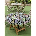 thumbnail image 3 of Outdoor Tablecloth with Umbrella Hole and Zipper, Easter Round Table Cloth 60 Inch Waterproof Tablecloth, Colorful Cute Rabbits Love Polka Dots Spring Picnic Table Cover for Patio Camping, 3 of 7