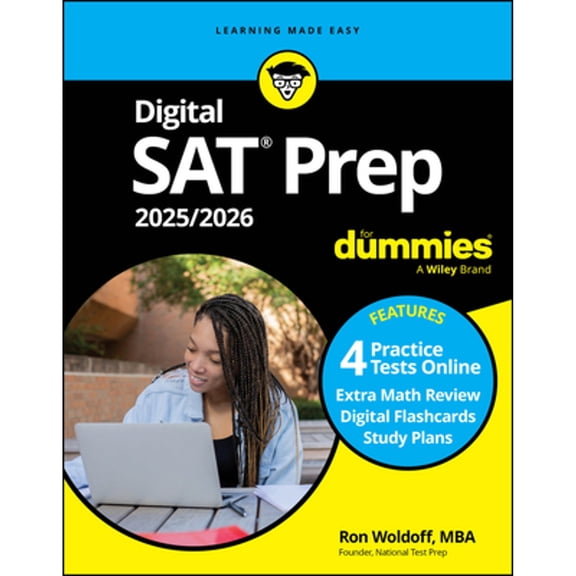 Pre-Owned Digital SAT Prep 2025/2026 for Dummies: Book + 4 Practice Tests + Flashcards Online (Paperback) 1394258275 9781394258277