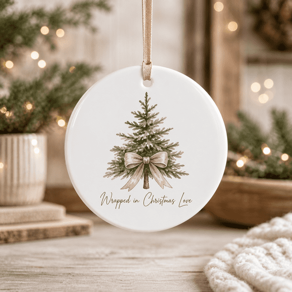 Christmas Ornament Rustic Evergreen Tree Hanging Decor for Holiday Gift Giving