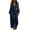 Navy, variant on Jumpsuits for Women 2025 Fall Sexy Deep V Neck Long Sleeve Wide Leg Pants Romper One Piece Travel Outfits