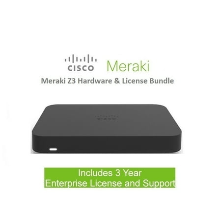 Cisco Meraki Z3 Firewall Teleworker Gateway w/ 802.11ac Wave 2 Includes 3 Year Enterprise