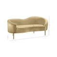 thumbnail image 3 of Meridian Furniture Ritz Camel Velvet Loveseat, 3 of 8