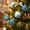 Blue, variant on Tuscom Sequin Foam Christmas Baubles Set 12 Pack 6cm Shiny Ball Ornaments, Shatterproof Hanging Decor for Tree Wreath Garland Holiday,Red