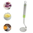 thumbnail image 2 of Binwennn Stainless Steel Potato Mashers Quality Thickened Potatoes Mud Manual Crusher Kitchen Fruit Vegetable Cutter Tools Handheld Garlic Soft Skin Peeler Manual Hand Mixer Mincing Garlic Garlic, 2 of 7