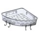 thumbnail image 1 of 1 Pcs Wall-Mounted Triple-Cornered Storage Rack,Bathroom Shelf with Towel Bar Hooks,Organizer for Ba, 1 of 5