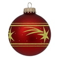 thumbnail image 3 of Glass Christmas Tree Ornaments - 67mm/2.625" [4 Pieces] Decorated Balls from Christmas by Krebs Seamless Hanging Holiday Decor, 3 of 7