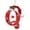Q, variant on LEFXSMR Christmas Initial Ornaments, Red Letter Ornaments with Santa Hat, Letters Christmas Tree Decorations for Christmas Tree Party Supplies