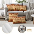 thumbnail image 6 of Orange Pumpkins Fall Outdoor Pillow Covers 20"x12" Set of 2,Waterproof Throw Pillow Covers for Patio Furniture,Thanksgiving Maple Leaf Vintage Decorative Cushion Pillowcases for Garden Couch Sofa, 6 of 9