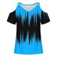 thumbnail image 2 of Camisas de Manga Corta para las Mujeres Blusa de Cuello Redondo de Impresión Casual, Top de Algodón de Imitación Ligero para el Hogar, el Uso Diario Y las Cuatro Estaciones, 2 of 4