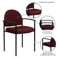 thumbnail image 6 of Flash Furniture Tiffany Comfort Burgundy Fabric Stackable Steel Side Reception Chair with Arms, 6 of 13