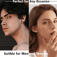 thumbnail image 3 of 12 Pares Aretes Hombre Piercing Pendientes Acero Inoxidable Belug, Multicolor, 3 of 5