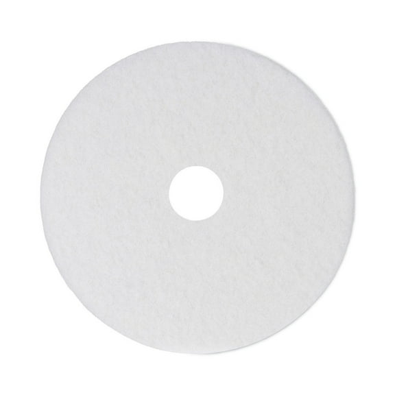 14 in. Diameter Polishing Floor Pads - White (5/Carton)