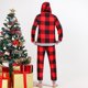 thumbnail image 1 of Pijamas Navideños A Juego, Cuello Con Capucha, Manga Larga, Conjunto De Pijamas Navideños Familiares, Pies Cónicos, Cintura Suelta Roja Para Fiestas ANGGREK Rojo HOMBRE XL, 1 of 8