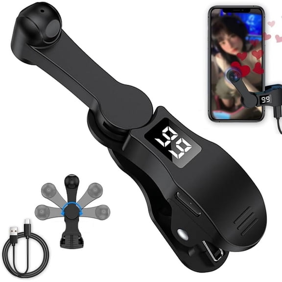 Auto Clicker for iPhone & Android Automatic Phone Screen Tapper for Roblox iOS Apps Mechanical Fingers Speed Clicker for Smartphones iPads Selfie Black