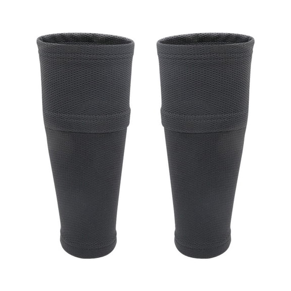 Double-Layer High Elastic Silk Football Sock Bottomless Sock With Insert Pockets Black L Fangkenuo