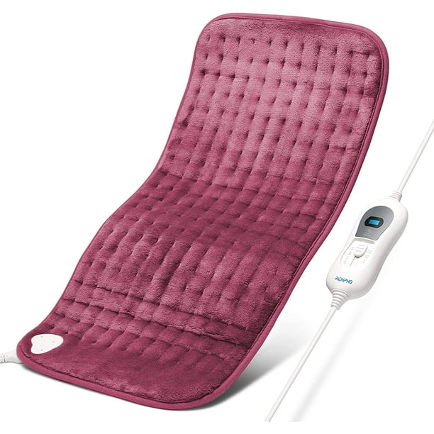 Almohadilla eléctrica para calentar la espalda, manta térmica lavable ultra suave con 3 configuraciones de calor, apagado automático, mantiene los brazos, las piernas, el cuello y los hombros calientes - 60 × 30 cm - rojo esquí esquí Gafas de esquí
