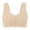 A-Beige522, variant on Daisy Bras For Older Women Front Closure Comfortable Wide Straps Seamless Push Up Bra Support Everyday Sleep Bras
