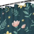 thumbnail image 3 of Pioneer Flower Floral Print Pattern Shower Curtain 84"x72", Bathroom Decorative Shower Curtain Set with 12 Hooks, Waterproof Washable, 3 of 6