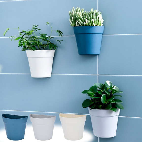 Tarmeek Wall Mounted Hydroponic Planter - Modern Minimalist White Container for Indoor Greenery, No Drill Installation, Living Room Wall Hanging Vessel for Pothos and Other Plants