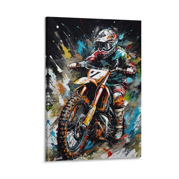 Racing Motocross Poster (2) Canvas Wall Art Poster Decorative Bedroom Modern Home Print Picture Artworks Posters 16x24inch(40x60cm)