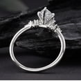 thumbnail image 3 of Cora Jewellery 1.5CT Snow Drift Style Marquise Moissanite Engagement Ring For Women, 14K White Gold, 3 of 6