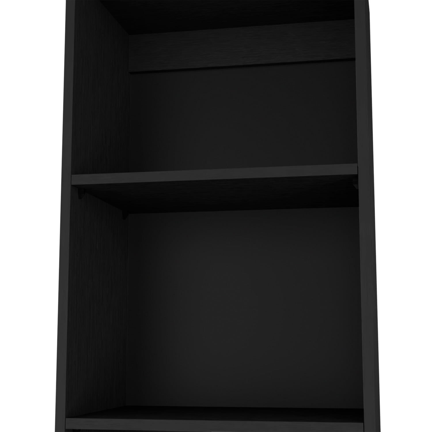FM FURNITURE Sutton Slim Bookcase Black Engineered Wood