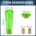 thumbnail image 5 of Unique Bargains Car Shift Knob, Universal for Automatic and Manual Vehicle Gear Shifter Knob W/ 2 Adapter Acrylic, 1 Set Green 15cm, 5 of 7