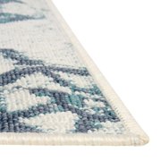 Unique Loom Outdoor Coastal Collection Area Rug - Marmaris (5' 3 x 8' Rectangle Ivory/Navy Blue)