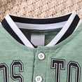 thumbnail image 5 of Emitonse Toddler Baby Girls T Shirts Girls' Casual Comfortable Long Sleeved Pullover With Letter Print Color At The Cuffs Green,Size 9-12 Months, 5 of 5