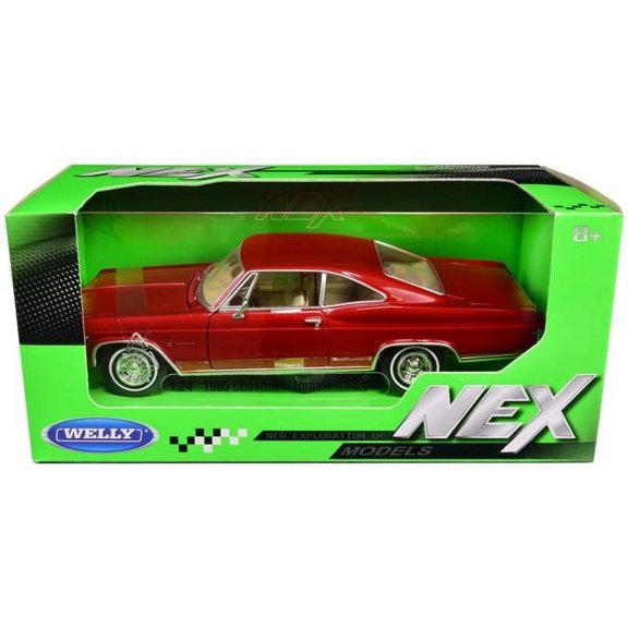 1965 Chevrolet Impala SS 396 Red Metallic NEX Model 1-24 Scale Diecast Model Car