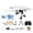 A003- Multicolor (3 Batteries), variant on Remote Control Paper Airplane Kit, Dual Propeller DIY Glider with 2 Batteries 20 Colored Paper, Outdoor Flying Toy for Kids Boys, Ideal Gift for Children's Outdoor Play