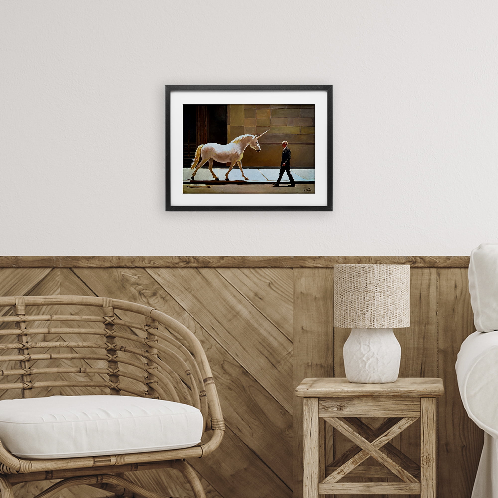 The Exception Proves The Rule Black Framed Print Under Glass, design by Keith Thomson