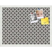 PinPix ArtToFrames 20x15 Custom Cork Bulletin Board    Poster Board Has a Fabric Style Canvas Finish, Framed in Satin White Frame (PinPix-236)