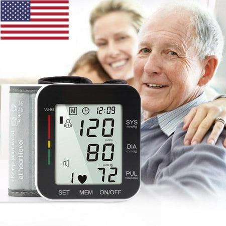New Automatic Digital Wrist Blood Pressure Monitor Voice BP Cuff Machine (Best Blood Pressure Tester)