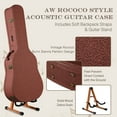 thumbnail image 3 of Yescom Acoustic Guitar Hard Case with Backpack Strap & Folding Stand Fits 40" 41" Dreadnought, 2026 Exclusive Edition Rococo Burnt Sienna, 3 of 12