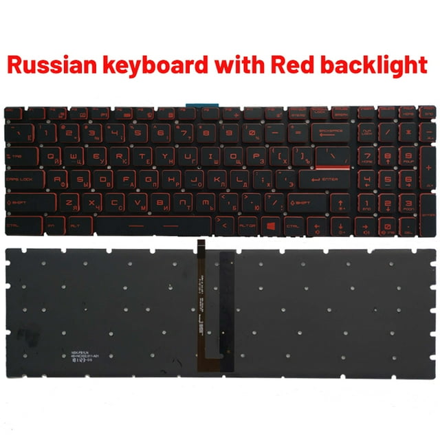 Clavier d'Ordinateur Portable Russe/us/espagnol pour MSI GP62 GP62MVR MS-16J9 MS-16J5 MS-16J6 MS-16JB MS-16J3 MS-1781 MS-1782 MS-1783 MS-1785 RU Rétroéclairé Rouge