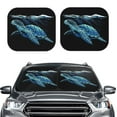 thumbnail image 2 of Zufioo Ocean Turtle Print Folding Car Windshield Sun Visor, Anti-ultraviolet Sun Visor, Suitable for Trucks, Vans Car Accessories-Small, 2 of 6