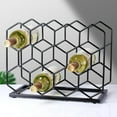 thumbnail image 3 of Countertop Wine Rack - 14 Bottle Freestanding Modern Gold Metal Small Wine Rack - Tabletop Wine Holder Stand for Cabinet, Pantry, Wine Bottle Storage, 3 of 8