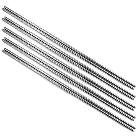 

Daycount 5 Pairs Extra Long Chopsticks for Cooking Frying 15 Length Stainless Steel Spiral Chopsticks Tableware Dinnerware