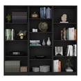 thumbnail image 1 of FM FURNITURE Pinedale 3 Piece Living Room Set Black Engineered Wood, 1 of 6