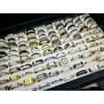 thumbnail image 5 of MATROOY New 50pcs Stainless Steel rings Wholesale Men Women Fashion Jewelry 17-22, 5 of 5